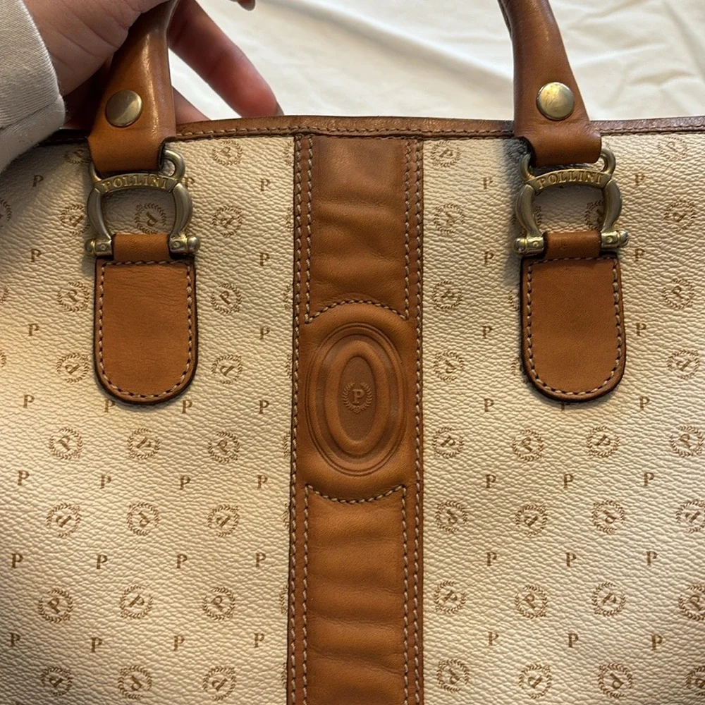 Pollini Handbag in Cream and Tan - Picture 7 of 11